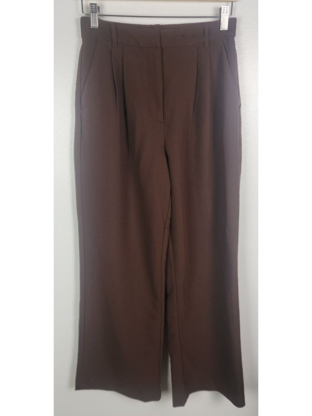 Abercrombie & Fitch Women's Sz. 28/6 Curve Love Brown Pleated Wide Leg Pants